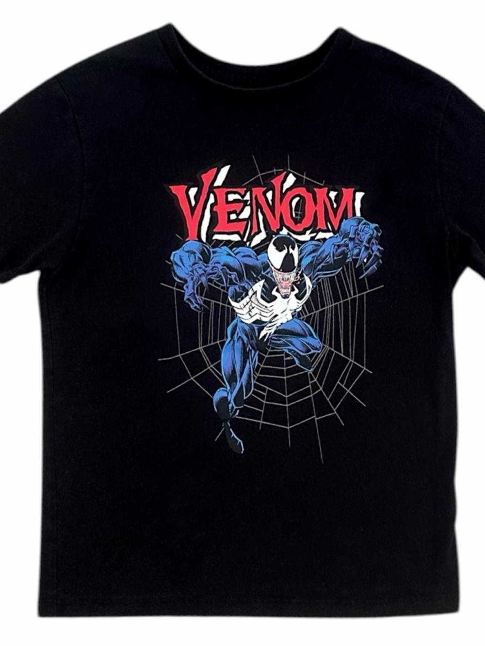 Marvel Boys Venom Graphic Tee Size Small in Black, Blue & Red